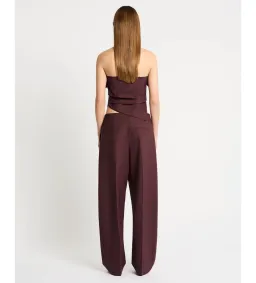 Sass & Bide Hindsight Bodice and Pants Set Merlot Size AU 8 for rent on The Volte - image 3