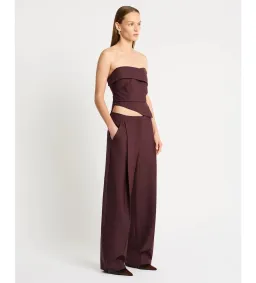 Sass & Bide Hindsight Bodice and Pants Set Merlot Size AU 8 for rent on The Volte - image 2