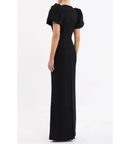 Rebecca Vallance Violetta Puff Sleeve Gown Maxi Black Size AU 12 for rent on The Volte - image 3