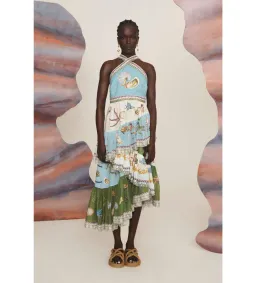 Alemais Bath House Midi Dress Multi Size 12  for rent on The Volte - image 1