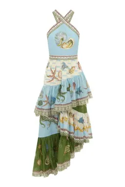 Alemais Bath House Midi Dress Multi Size 12  for rent on The Volte - image 5