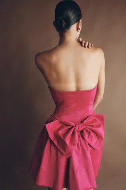 Hansen and Gretel Partridge Taffeta Dress Magenta Mini Size AU 6 for rent on The Volte - image 2