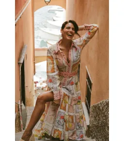 Palm Noosa Aria Midi Dress Siesta Tile Size AU 14  for rent on The Volte - image 4