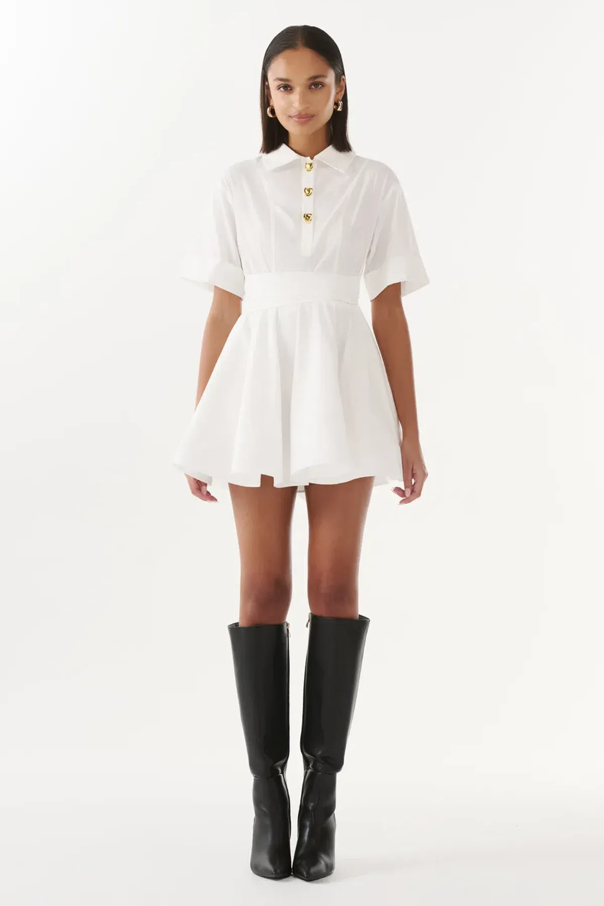 Justin Tong Charlotte Mini Dress White Size 10 - Image 1