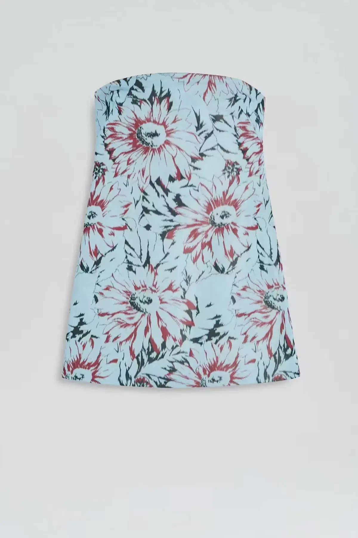 Scanlan Theodore Floral Taffeta Mini Dress in Ice Blue Size 6/XS - Image 5