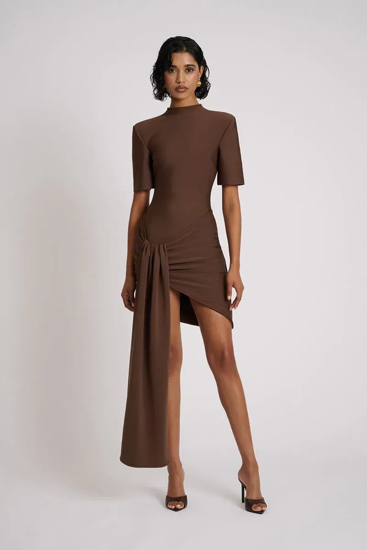 Eliya The Label Eloise Mini Dress Brown Size 6 - Image 2