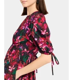 Ulla Johnson Collage Midi Dress Hibiscus Size AU 10 for rent on The Volte - image 2