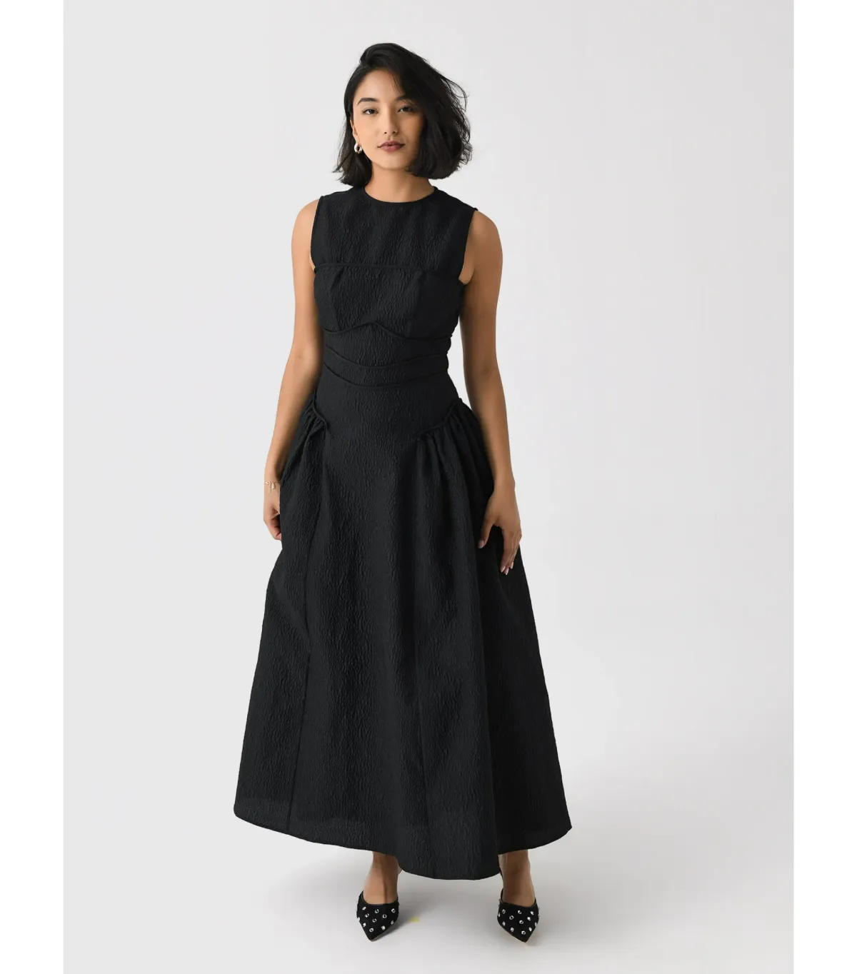 Rachel Gilbert Sophia Midi Dress Black Size AU 10 - Image 1