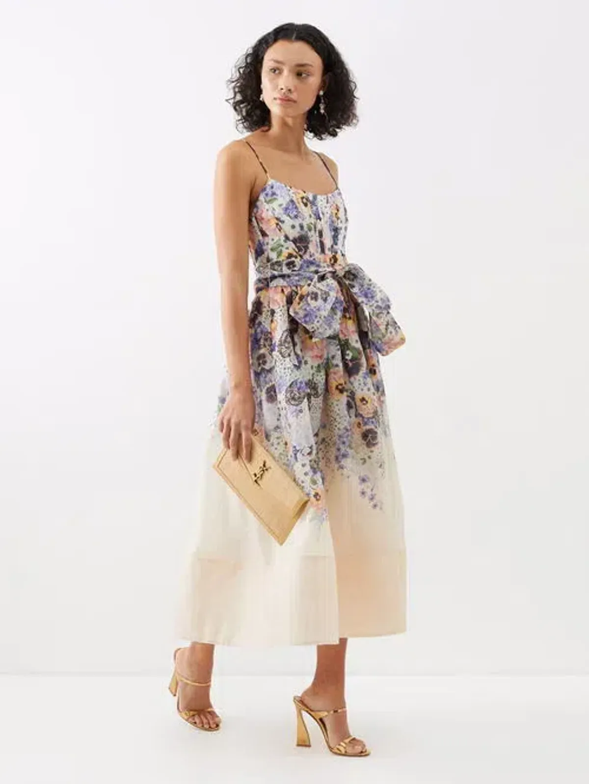 Zimmermann Tama Corset Midi Dress Floral Size 3 / AU 14 - Image 3