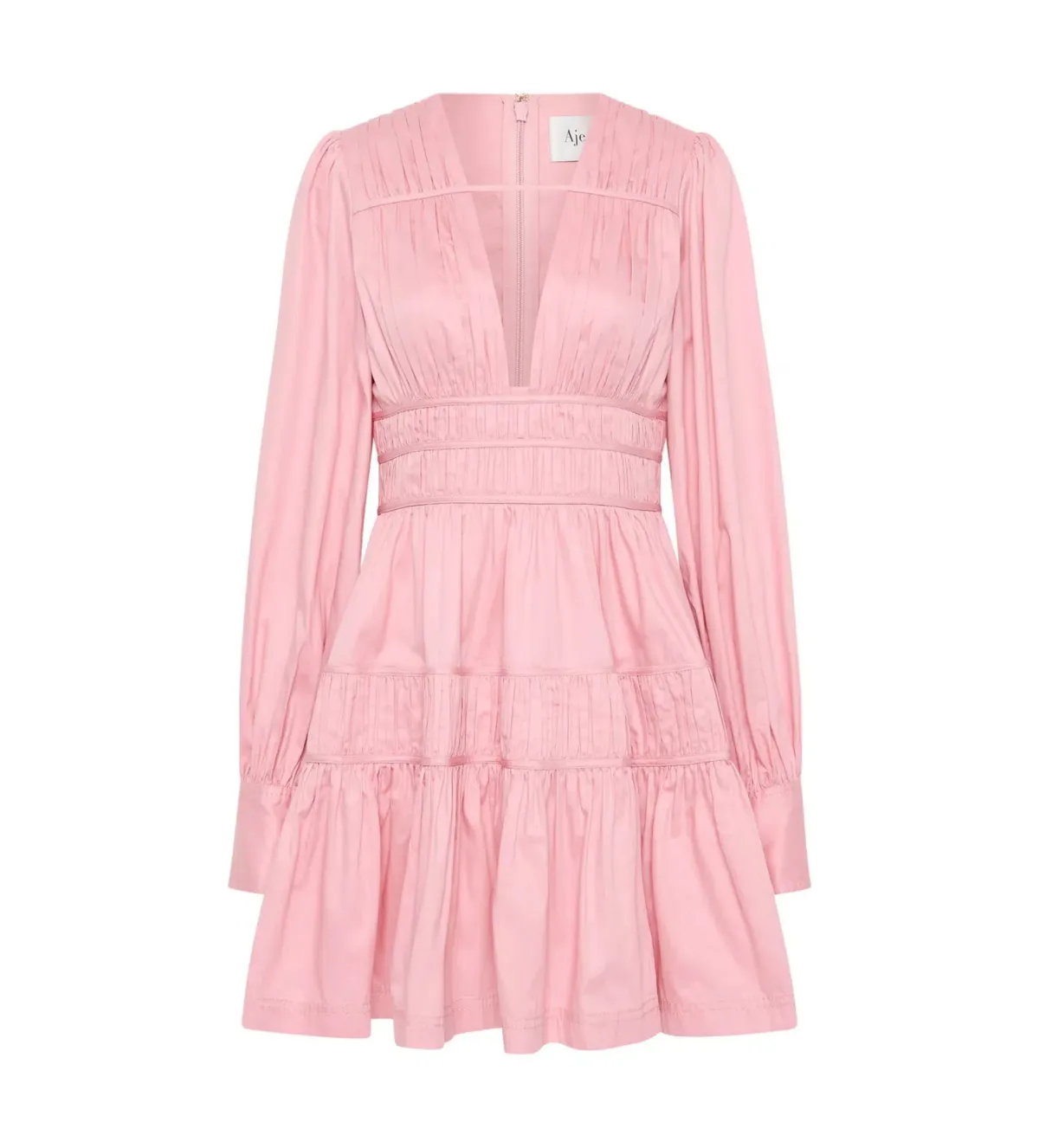 Aje Fallingwater Gathered Mini Dress in Powder Pink Size S / AU 8 - Image 5