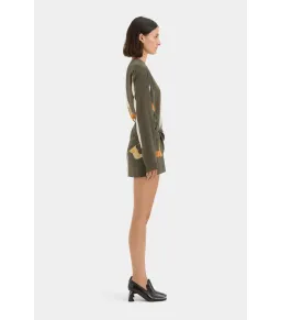 Sir the Label Constance Twist Mini Dress Iris Floral Size 2 / AU 10  for rent on The Volte - image 3