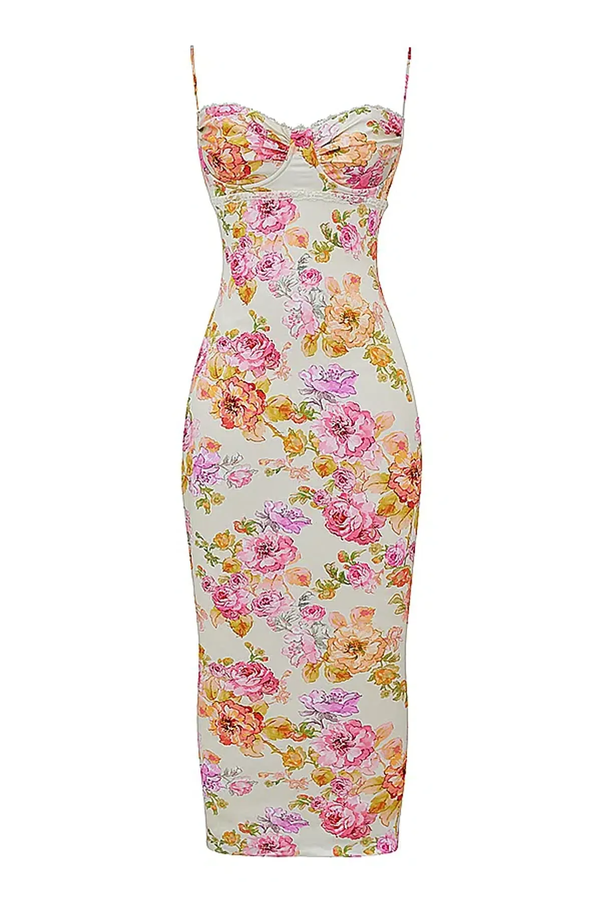 House of CB Josefina Maxi Dress in Ivory Floral Size S / AU 8 - Image 5