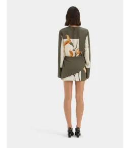 Sir the Label Constance Twist Mini Dress Iris Floral Size 1 / AU 8 for rent on The Volte - image 4