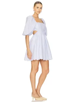 Zimmermann Halliday Scallop Mini Dress in Lilac Purple Size 1 / AU 10 for rent on The Volte - image 3