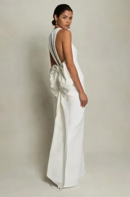 Rebecca Vallance Amore Bow Gown in White Size 14 for rent on The Volte - image 2
