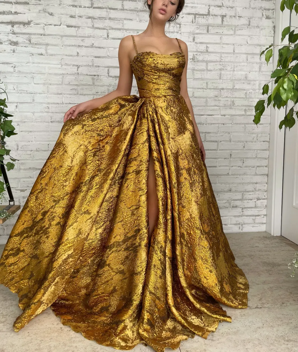 Teuta Matoshi Autumn Leaves Gown - Image 3