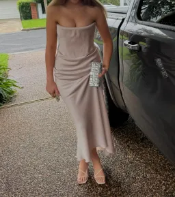 Victoria Beckham Corset Gown in Primrose - size 14 for rent on The Volte - image 5