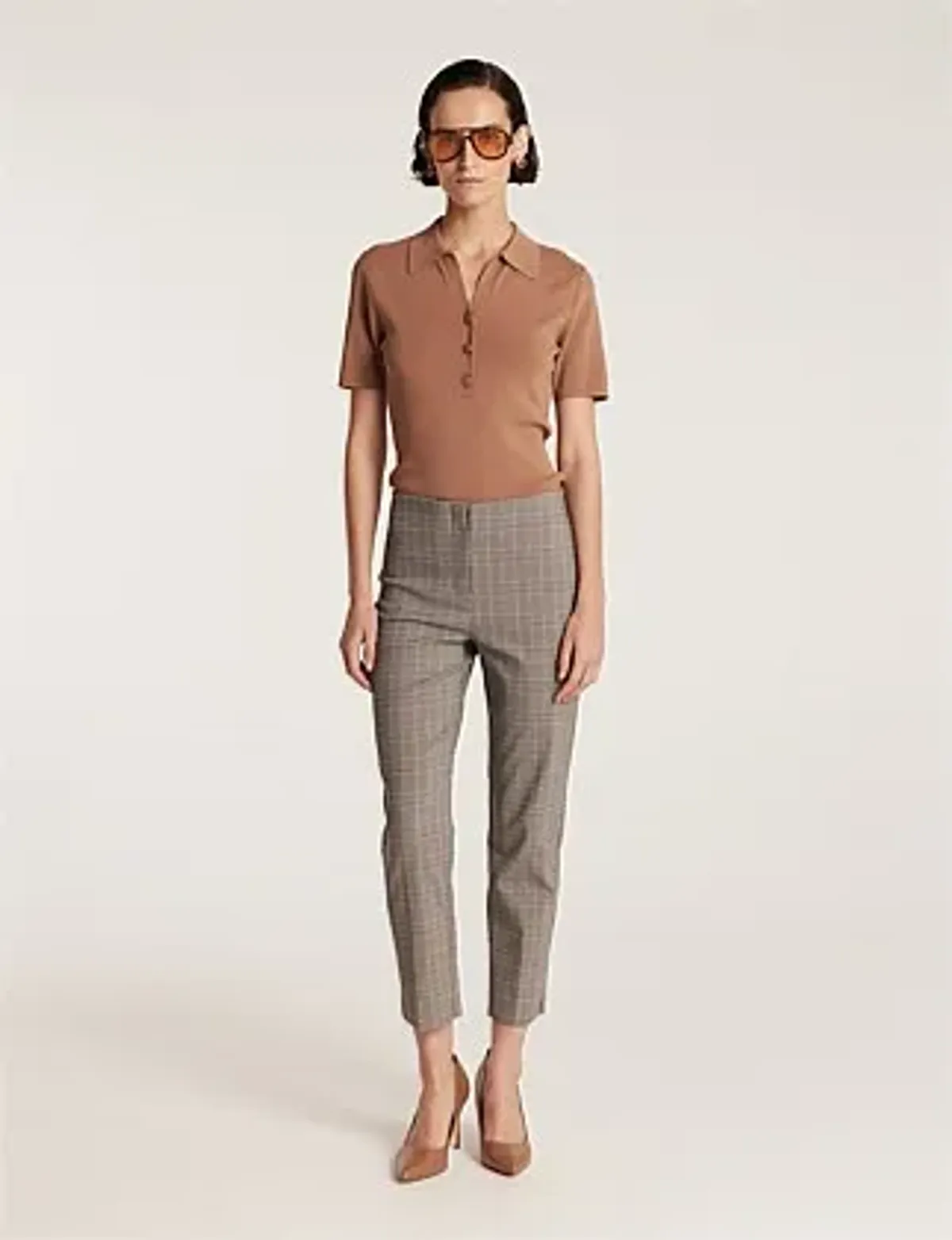 Perri Cutten Roman Pants Tan One Size - Image 1