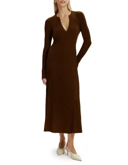 Bardot Hattie Knit Midi Dress Brown Size 14/XL for rent on The Volte - image 2