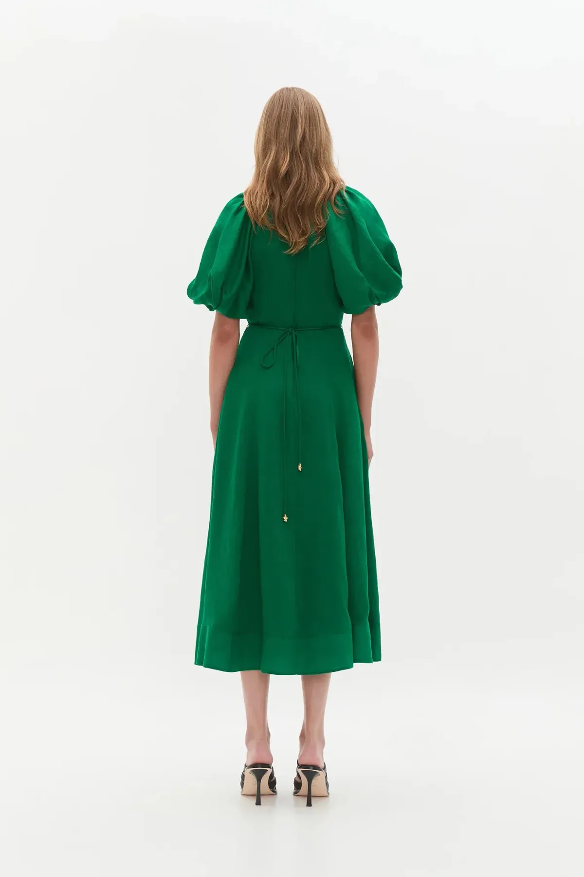 Aje Alma Midi Dress Emerald Sapphire Size 10  - Image 7