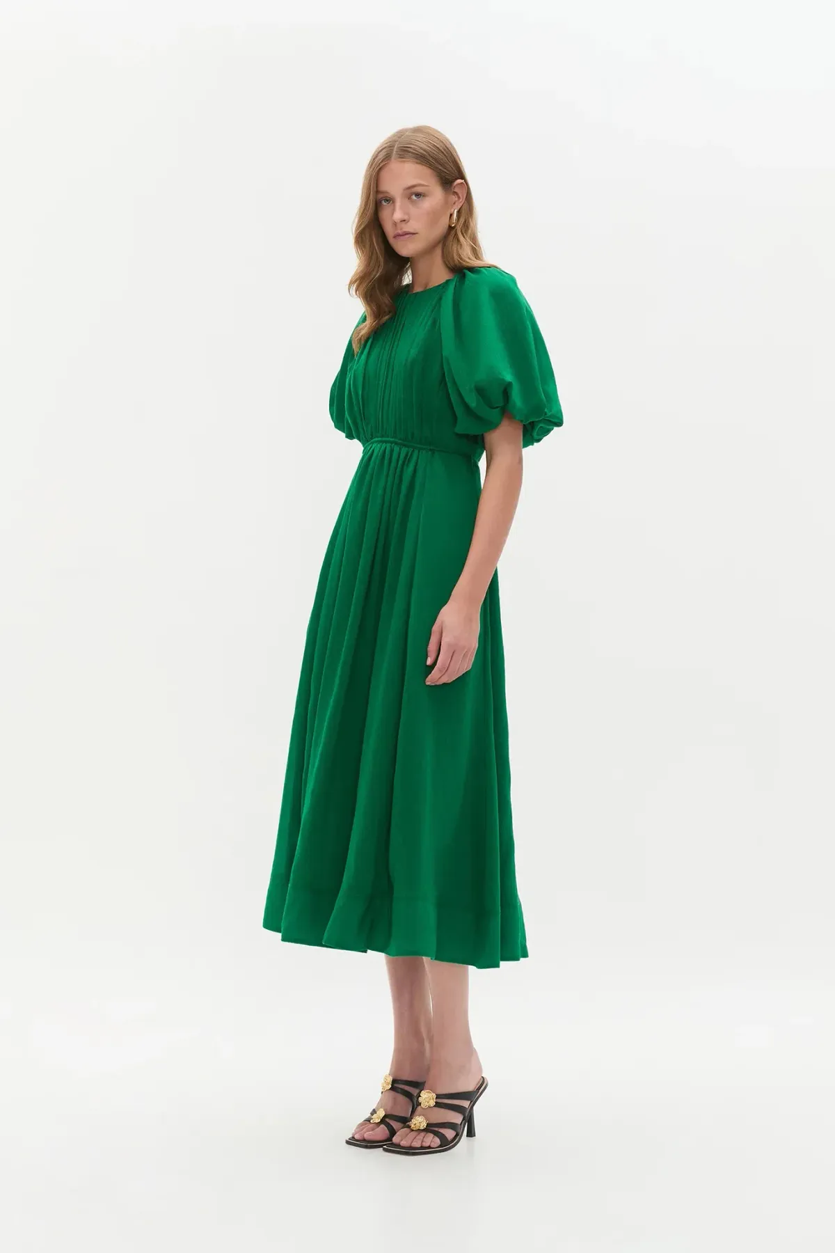 Aje Alma Midi Dress Emerald Sapphire Size 10  - Image 3