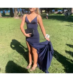 Amy Taylor Custom Gown Navy Custom Size 8/S for rent on The Volte - image 1