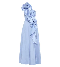 Aje Adelia Ruffle Midi Dress Light Sky Blue Size AU 6 for rent on The Volte - image 6
