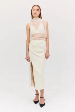 Bianca Spender Cream Organza Cezanne Top Size 10/M for rent on The Volte - image 3