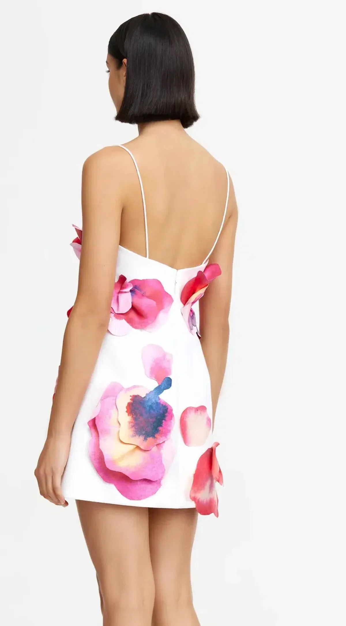 Acler Miltonrise Mini Dress White Print Size 8  - Image 3