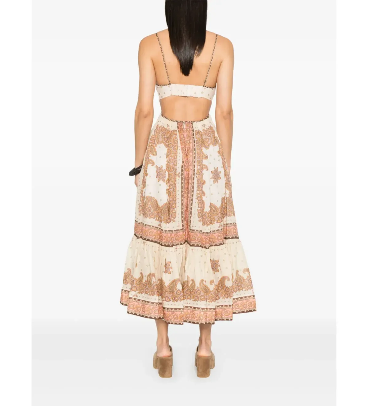 Zimmermann Maxine Plunge Maxi Dress Multi Size 10 - Image 4