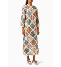 Zimmermann Tallow Lace Trim Midi Dress Multi Size 3 / Size  AU 14 for rent on The Volte - image 2