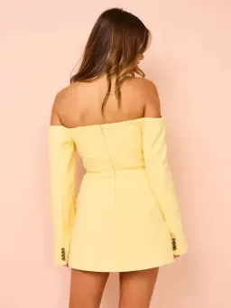 Sir The Label Sandrine Tailored Mini Yellow Dress Size 12 for rent on The Volte - image 3