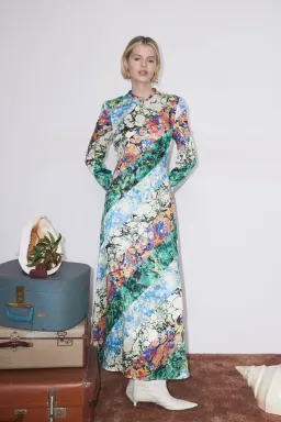 Alemais Sunburst Gown Multi Print Size 12 for rent on The Volte - image 1