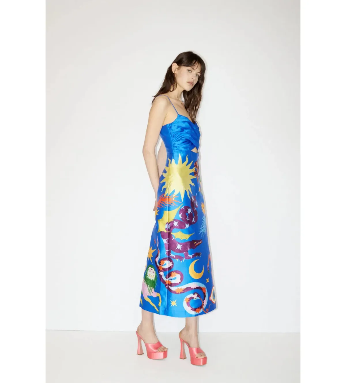 Alémais Guardian Silk Midi Dress in Blue Size XL / AU 16 - Image 2