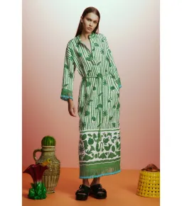 Alémais Lula Midi Dress Green Size AU 14 for rent on The Volte - image 1