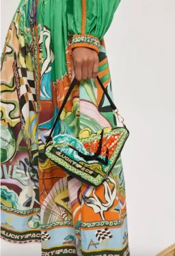Alémais Lucky Pace Midi Shirtdress in Green Size 16 for rent on The Volte - image 4