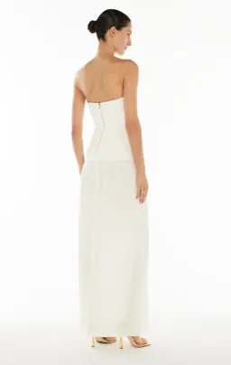 Manning Cartell Double Time Pleat Strapless Maxi Dress White Size 8 for rent on The Volte - image 2