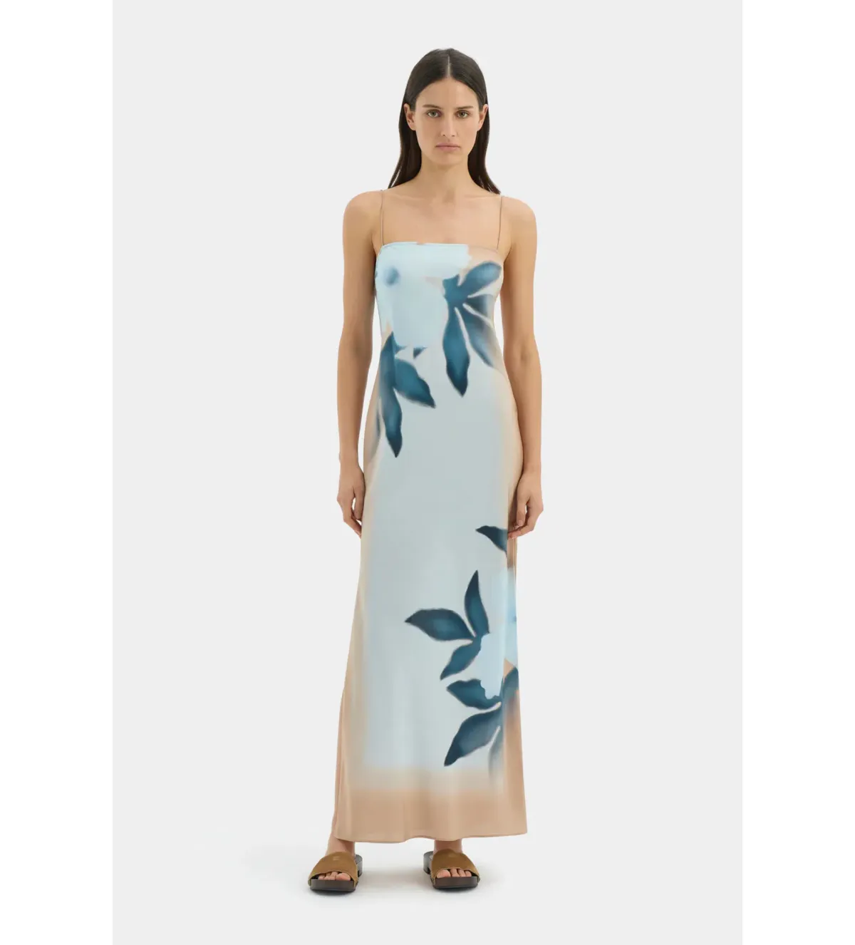 Sir The Label Serene Slip Maxi Dress Sequoia Blue Floral Size 2/AU 10 - Image 1