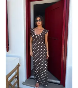 Design by Si Luna Maxi Dress Brown/White Size M / AU 10 for rent on The Volte - image 3