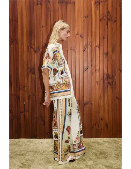 Alemais Mercado Shirt Multi Print Size  for rent on The Volte - image 2