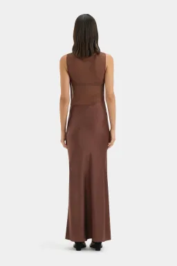 Sir the Label Luca Full Length Gown in Chestnut Brown Size 1 / AU 8 for rent on The Volte - image 3