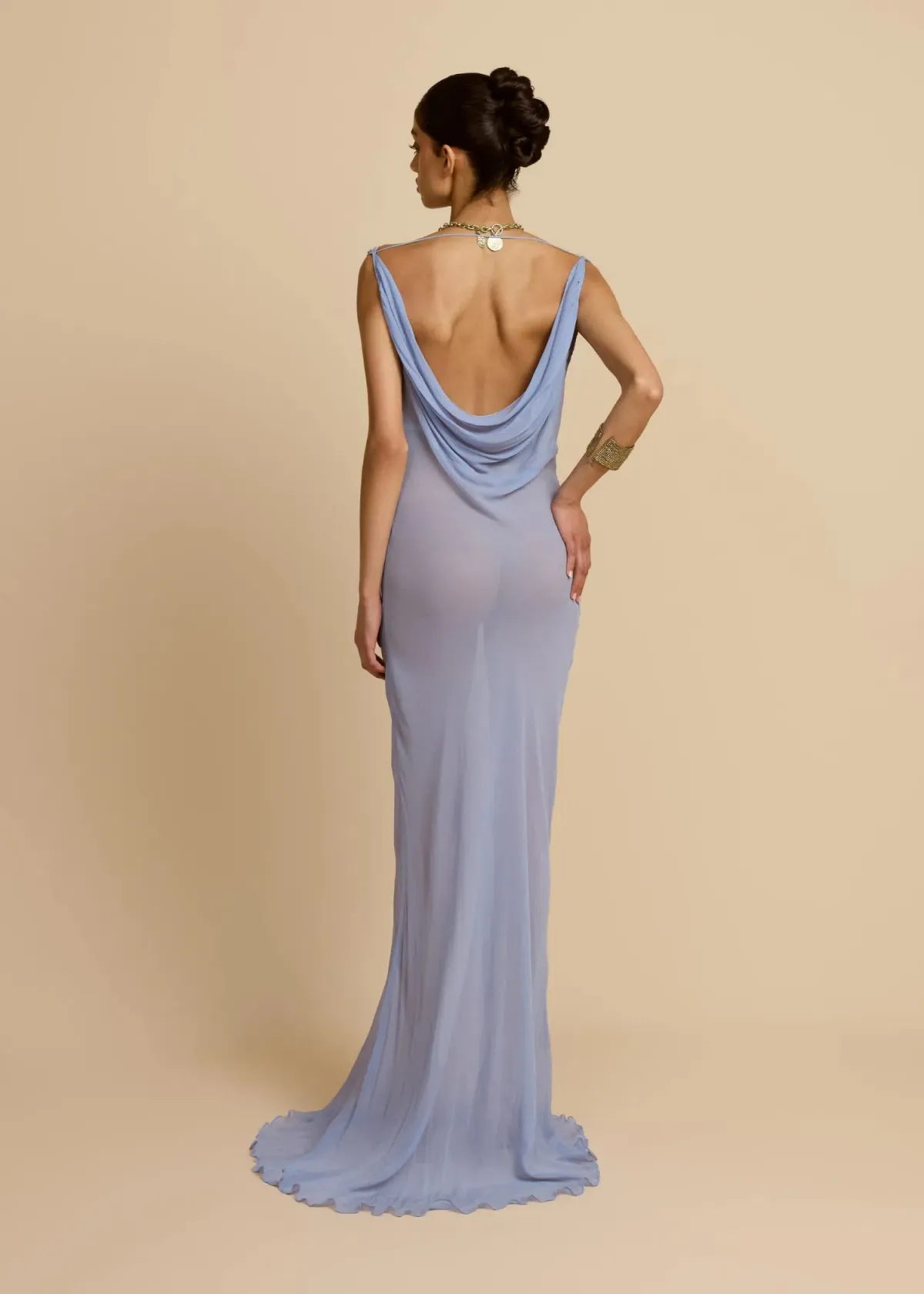 Arcina Ori Jordana Floor Length Dress in Blue Size M / AU 10 - Image 4