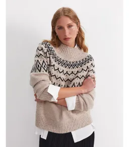 Sportscraft Sunflower Fair Isle Wool Sweater Oatmeal Size  for rent on The Volte - image 4