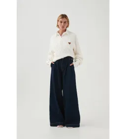Aje Naia Cropped Cable Knit in Ivory Size  for rent on The Volte - image 1
