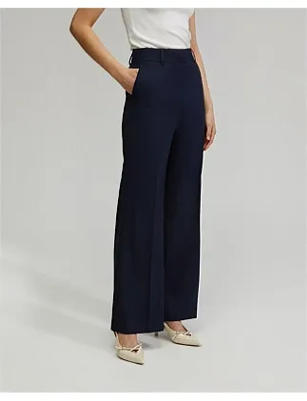Oxford Lydia Wool Stretch Suit Trousers Navy - Image 1