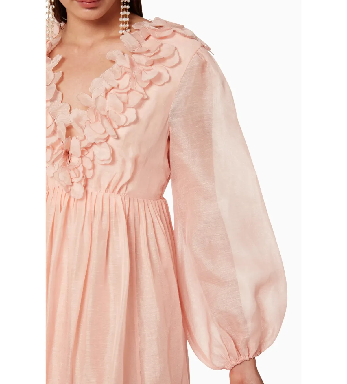 Zimmermann The Lovestruck Garland Midi Dress Pink Size 2 AU 12 - Image 4