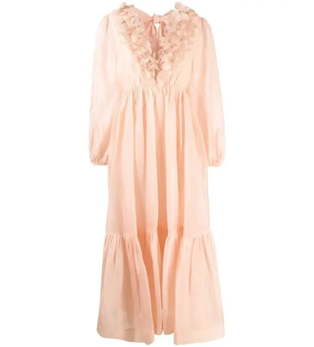 Zimmermann The Lovestruck Garland Midi Dress Pink Size 2 AU 12 - Image 6