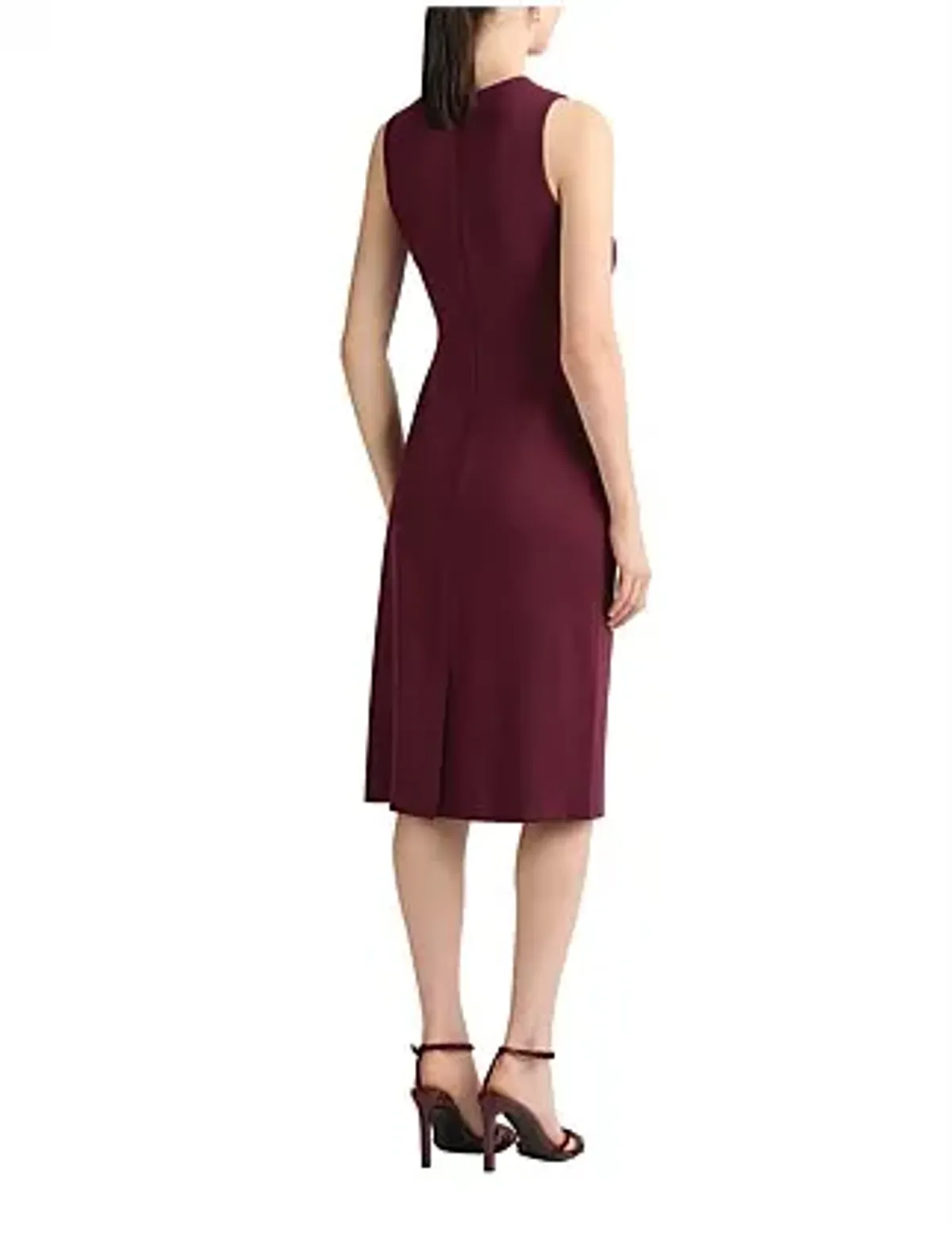 David Lawrence The Saylor Sleeveless Ponte Dress in Rich Plum Size 4/XXS - Image 4