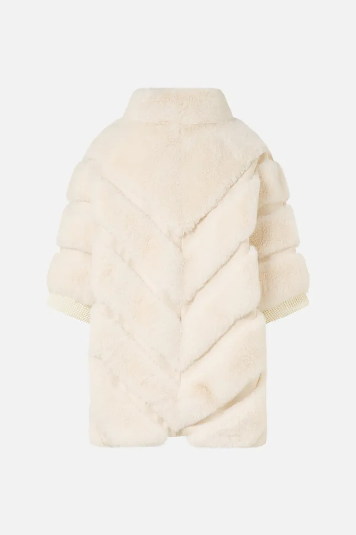 Camilla Tiled Time Faux Fur Short Sleeve Slouch Jacket White (M/L-AU12/14) - Image 8