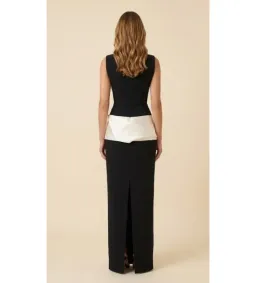 Rachel Gilbert Rikki Maxi Gown in Black/Ivory Size AU10  for rent on The Volte - image 2